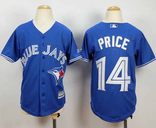 Blue Jays #14 David Price Blue Cool Base Stitched Youth MLB Jersey